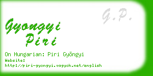 gyongyi piri business card