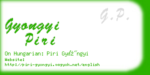 gyongyi piri business card